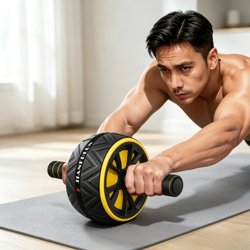 Home Gym Rig - Non‑Slip Grip Ab Roller Wheel, Durable