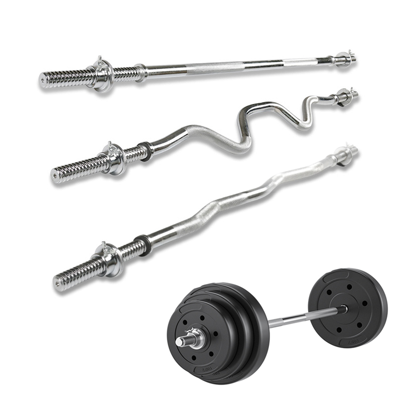 Barbell Curl Bar - Standard Straight and Curved Dumbbell Bars,