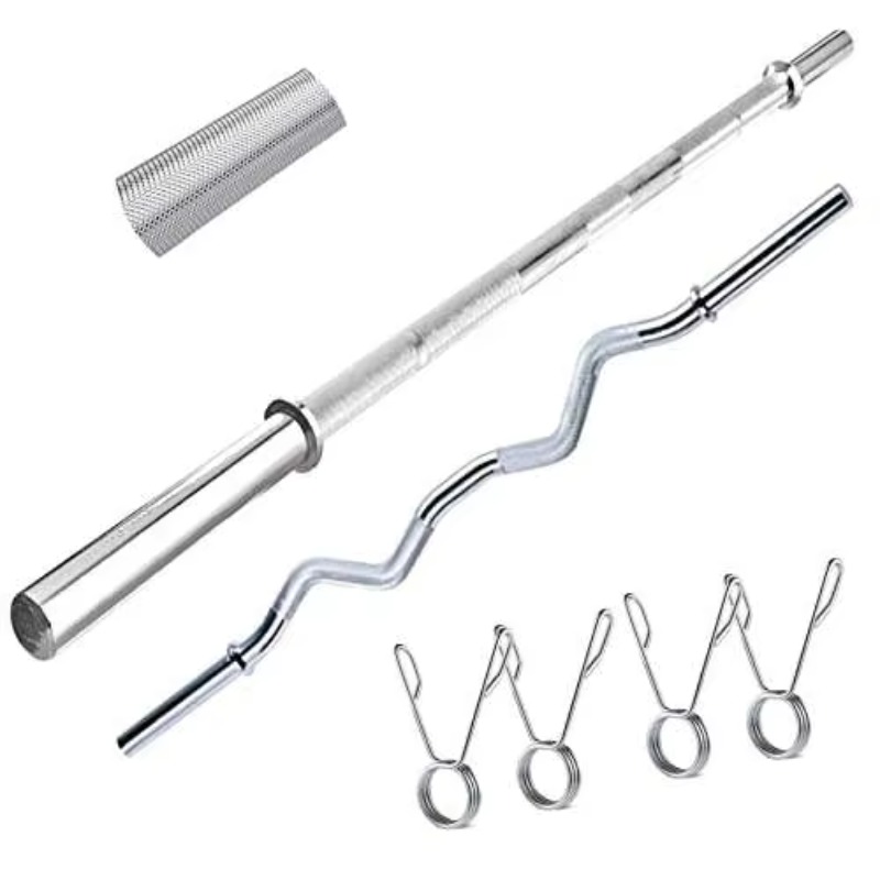 Professional 1.2M Gym Quality  - Barbell Curl Bar review and price