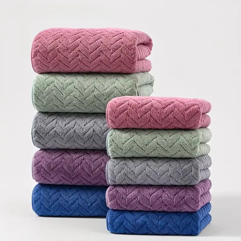 6Pcs Thick Coral Velvet Towel  - Home Gym Nala review and price